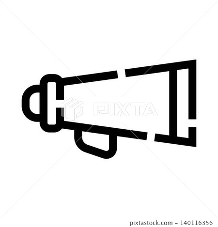 Loudspeaker megaphone icon communicating important public announcement Loudspeaker megaphone icon communicating important public announcement 140116356