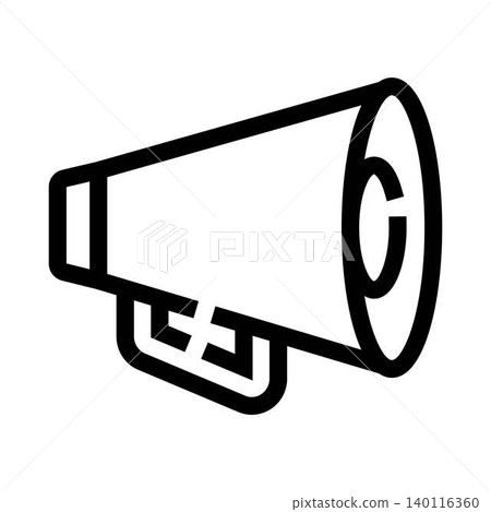 Megaphone line icon concept for broadcasting news Megaphone line icon concept for broadcasting news 140116360