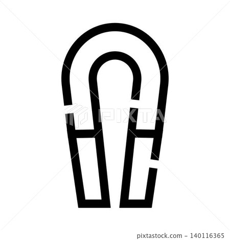 Horseshoe magnet creating magnetic field and attraction force Horseshoe magnet creating magnetic field and attraction force 140116365