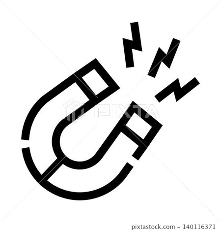 Horseshoe magnet generating electromagnetic force and attraction Horseshoe magnet generating electromagnetic force and attraction 140116371