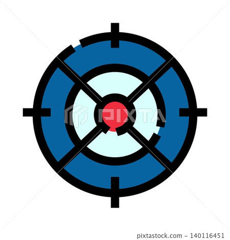 Bullseye icon representing business goal achievement and strategy Bullseye icon representing business goal achievement and strategy 140116451