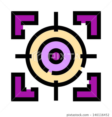 Business target icon illustrating strategy and success goal Business target icon illustrating strategy and success goal 140116452