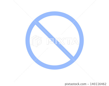 Light blue prohibition symbol icon: NG/No Use/No Entry image Light blue prohibition symbol icon: NG/No Use/No Entry image 140116462