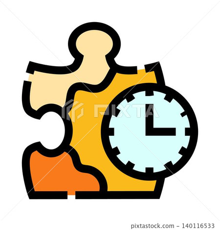 Time management puzzle solution concept icon Time management puzzle solution concept icon 140116533
