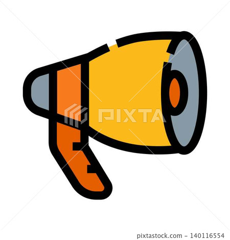Megaphone icon broadcasting important announcement and attention Megaphone icon broadcasting important announcement and attention 140116554