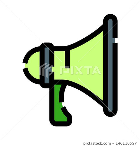 Megaphone icon broadcasting announcement and important information Megaphone icon broadcasting announcement and important information 140116557