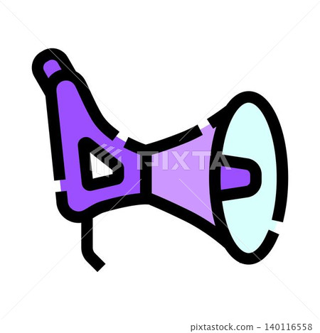 Megaphone amplifying voice for public announcement and communication Megaphone amplifying voice for public announcement and communication 140116558