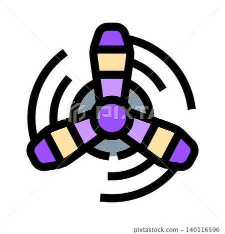 Rotating propeller icon indicating movement and aviation Rotating propeller icon indicating movement and aviation 140116596