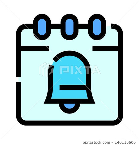 Calendar bell icon scheduling appointments and notifications Calendar bell icon scheduling appointments and notifications 140116606