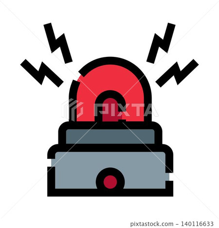 Flashing red alarm signal indicating emergency attention Flashing red alarm signal indicating emergency attention 140116633