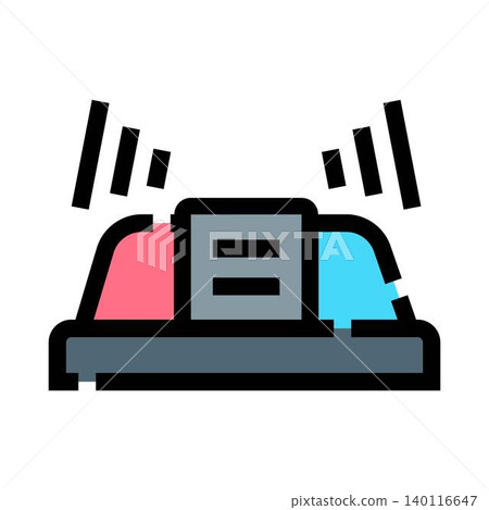 Emergency flashing light alert warning system icon 140116647