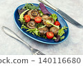 Fresh Salad with Sauteed Mushrooms 140116680