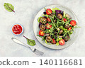 Green Salad with Fried Mushrooms 140116681