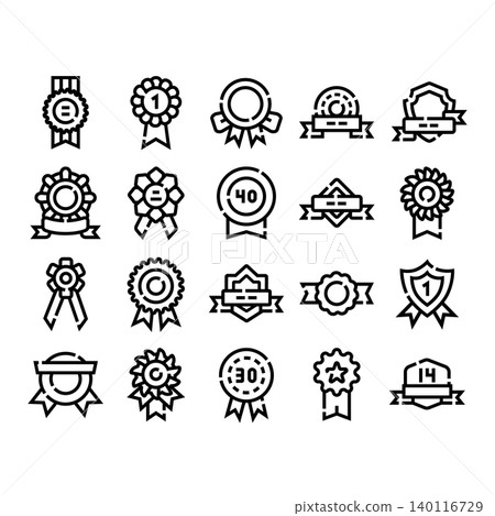 Awarding badges and ribbons for achievement and success Awarding badges and ribbons for achievement and success 140116729