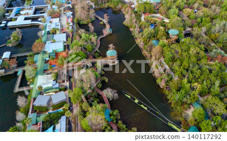 Aerial view of lagoon park in Orlando Florida Aerial view of lagoon park in Orlando Florida 140117292