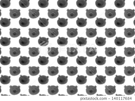 Hand-drawn | Bear | Monochrome | Seamless animal pattern [PNG] 140117684