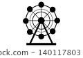 Ferris wheel silhouette illustration 140117803