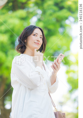 Woman with smartphone Woman with smartphone 140118136