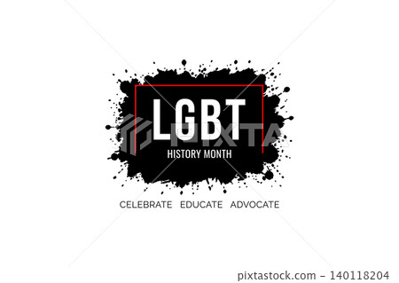 Grunge Style LGBT History Month Awareness Badge Grunge Style LGBT History Month Awareness Badge 140118204