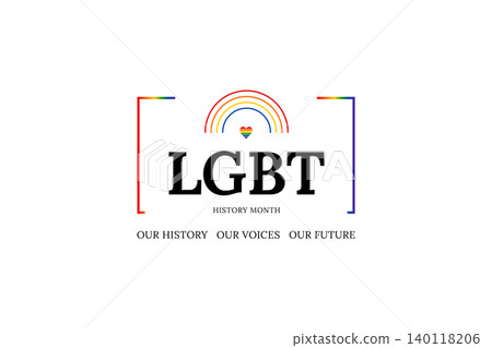 Minimal Rainbow LGBT History Month Modern Logo Minimal Rainbow LGBT History Month Modern Logo 140118206