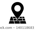 位置圖示、圖釘、地圖、目的地、向量圖 140118683