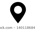 位置圖示、圖釘、地圖、目的地、向量圖 140118684
