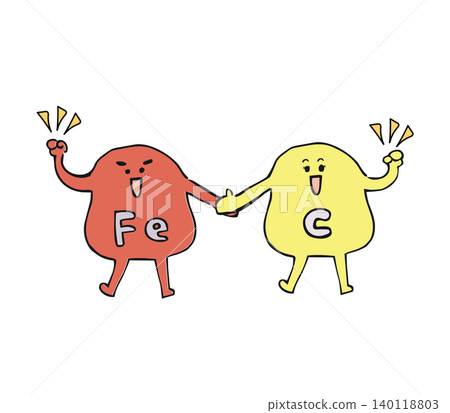 Characters that work together to provide the benefits of iron and vitamin C. Characters that work together to provide the benefits of iron and vitamin C. 140118803