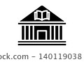 圖書館圖標：易於理解的單色圖標，適用於圖書館和檔案館。 140119038