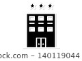 飯店建築圖示：正門和三星級標誌 140119044