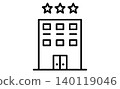 飯店建築圖示：正門和三星級標誌 140119046