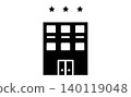 飯店建築圖示：正門和三星級標誌 140119048