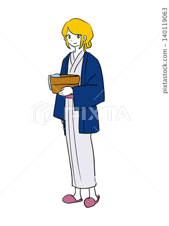 Female customers in yukata Female customers in yukata 140119063