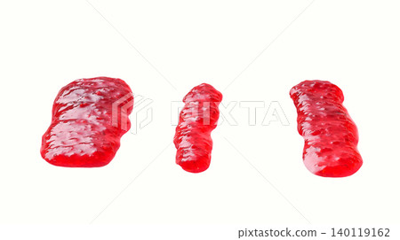 Splashes and stains raspberry jam isolated on white background. raspberry jam smear isolated. Splashes and stains raspberry jam isolated on white background. raspberry jam smear isolated. 140119162