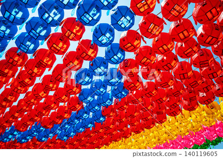 Colorful lantern background material Colorful lantern background material 140119605