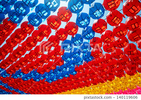 Colorful lantern background material Colorful lantern background material 140119606