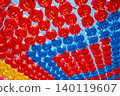 Background material featuring many lanterns 140119607