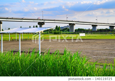 Amateur baseball field, Arakawa Riverbed Amateur baseball field, Arakawa Riverbed 140119725