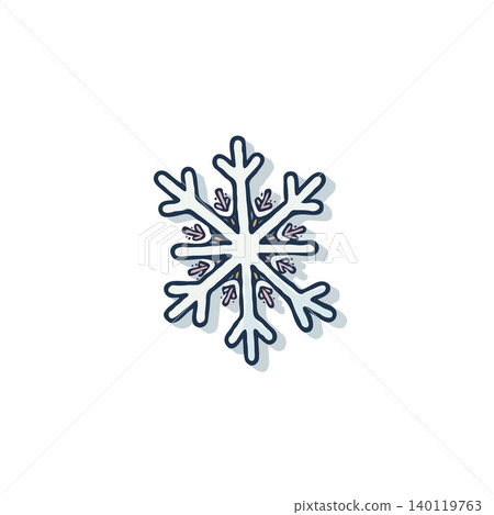 A hand-drawn snowflake illustration embodies the essence of winter's icy charm. Its delicate, unique design and intricate detail captures the magic of the season and offers an artistic element for A hand-drawn snowflake illustration embodies the essence of winter's icy charm. Its delicate, unique design and intricate detail captures the magic of the season and offers an artistic element for 140119763