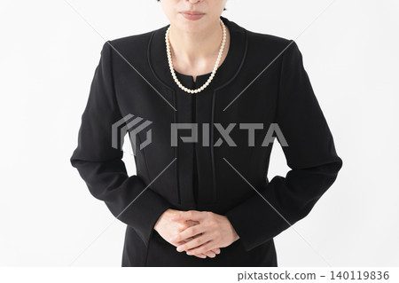 Woman in mourning clothes Funeral image Woman in mourning clothes Funeral image 140119836
