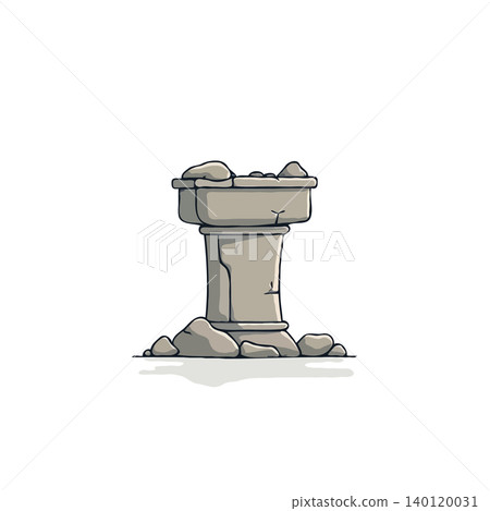 An aged stone pedestal offers a classic decorative element. This weathered structure, made of ancient rock, serves as a solid and traditional base, perfect for showcasing artwork, sculptures or An aged stone pedestal offers a classic decorative element. This weathered structure, made of ancient rock, serves as a solid and traditional base, perfect for showcasing artwork, sculptures or 140120031