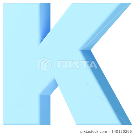 3D材質_字母_K_淺藍色 3D材質_字母_K_淺藍色 140120296