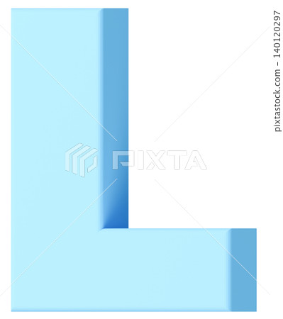 3D Material_Alphabet_L_Light Blue 3D Material_Alphabet_L_Light Blue 140120297