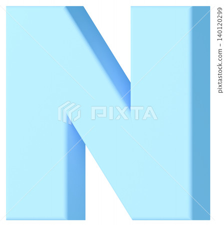 3D Material_Alphabet_N_Light Blue 3D Material_Alphabet_N_Light Blue 140120299