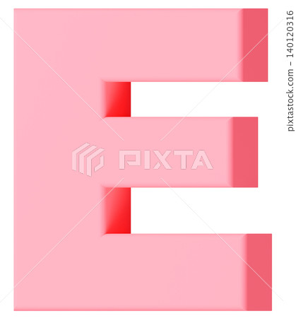 3D材質_字母E_粉紅色 3D材質_字母E_粉紅色 140120316