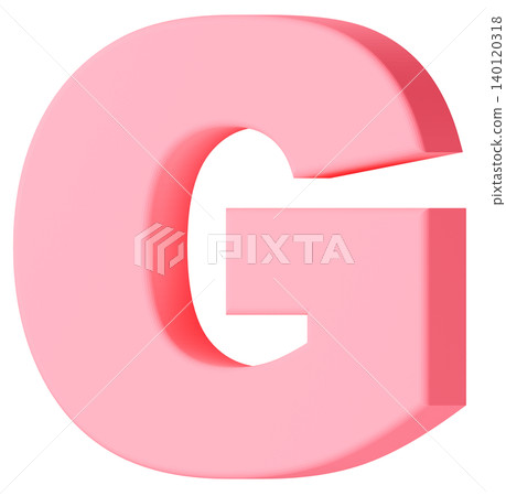 3D材質_字母_G_粉紅色 3D材質_字母_G_粉紅色 140120318