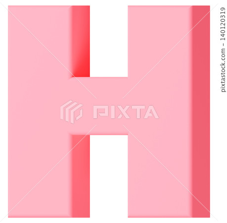 3D材質_字母_H_粉紅色 3D材質_字母_H_粉紅色 140120319