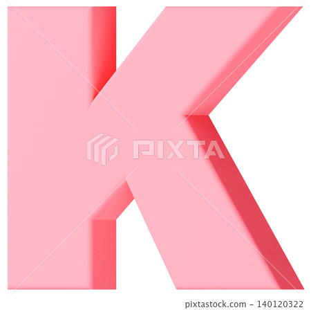 3D Material_Alphabet_K_Pink 3D Material_Alphabet_K_Pink 140120322