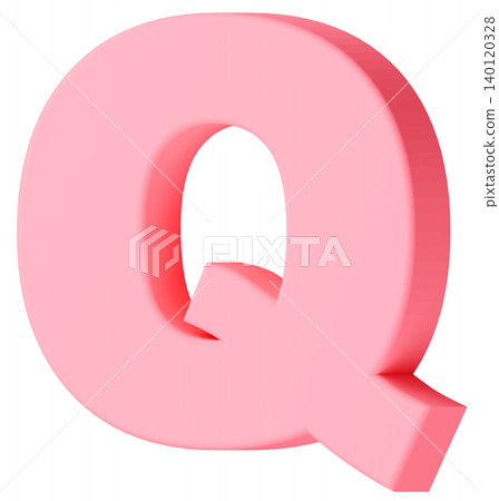 3D材質_字母_Q_粉紅色 3D材質_字母_Q_粉紅色 140120328