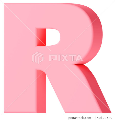 3D材質_字母_R_粉紅色 3D材質_字母_R_粉紅色 140120329