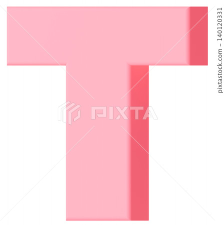 3D Material_Alphabet_T_Pink 140120331